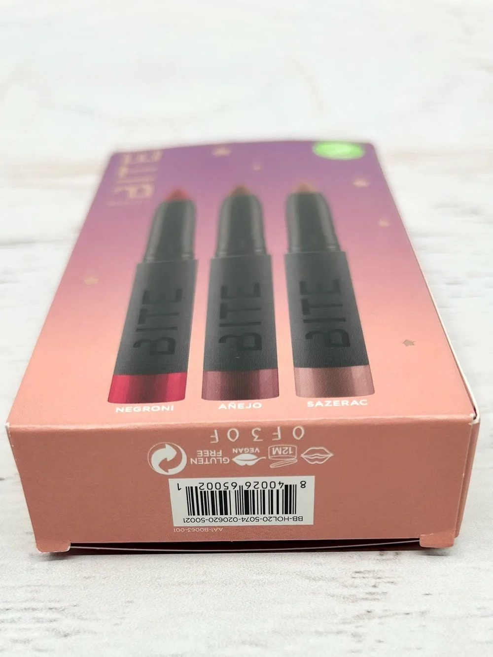 NIB Bite Beauty Midnight Mood Mini Power Move Creamy Matte Lip Crayon Trio